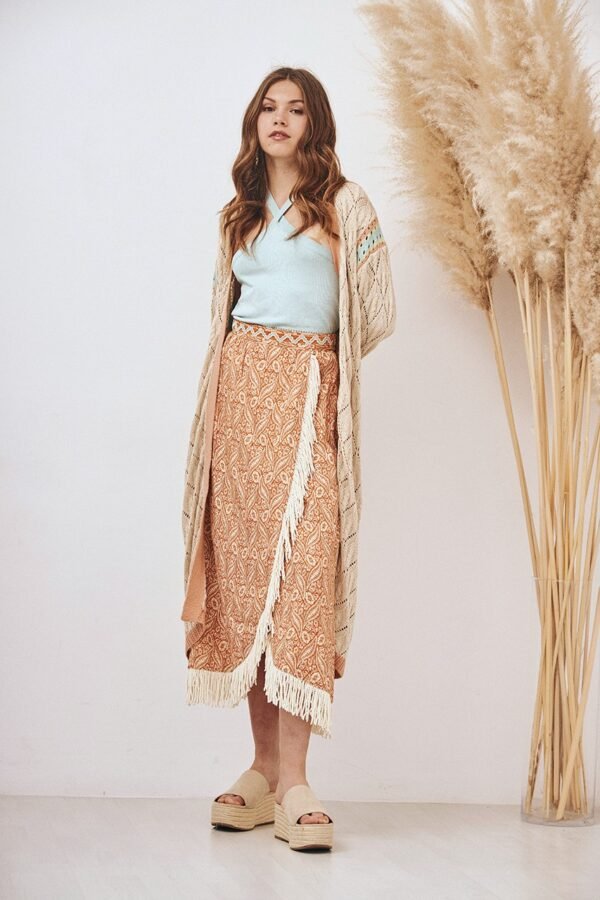 FALDA MIDI PAREO ESTAMPADA - Imagen 2