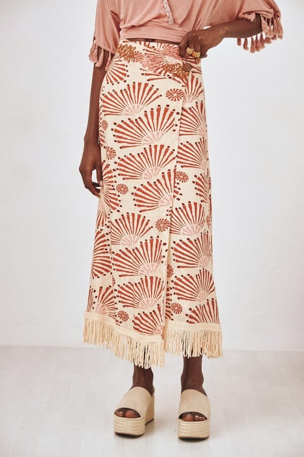 FALDA PAREO MIDI ESTAMPADA - Imagen 2