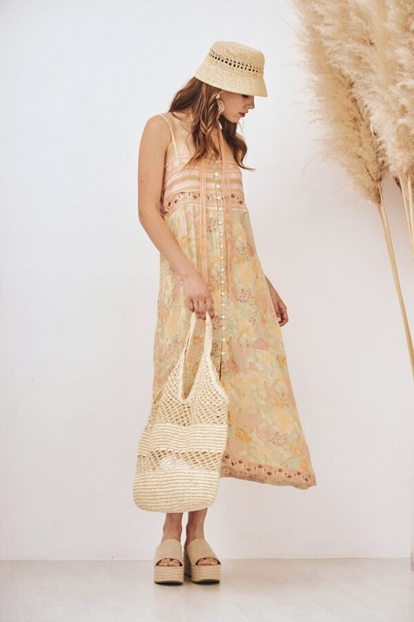 VESTIDO FLORES BOTONES - Imagen 2