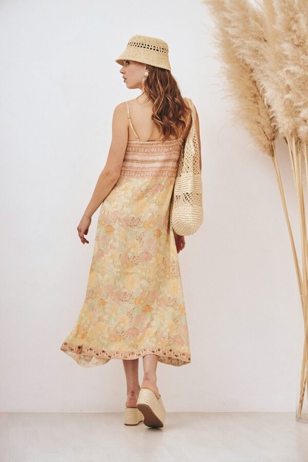 VESTIDO FLORES BOTONES - Imagen 3