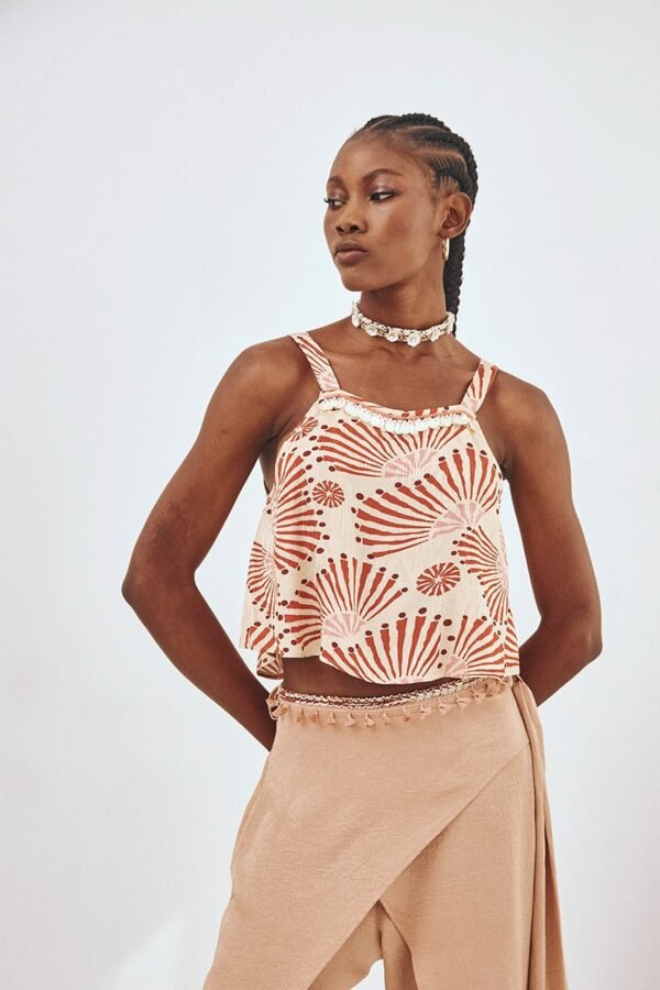 TOP ESTAMPADO ABANICOS - Imagen 3