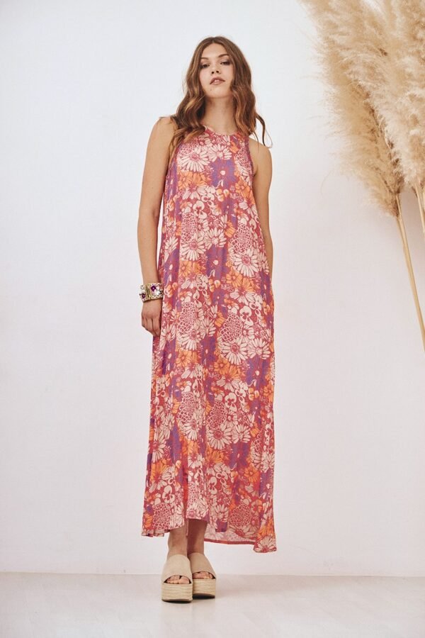 VESTIDO FLUIDO MULTIFLORES - Imagen 2