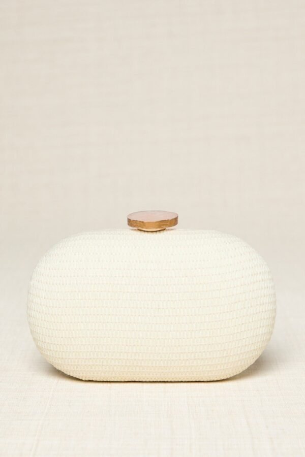 BOLSO CLUTCH OVALADO RAFIA - Imagen 5