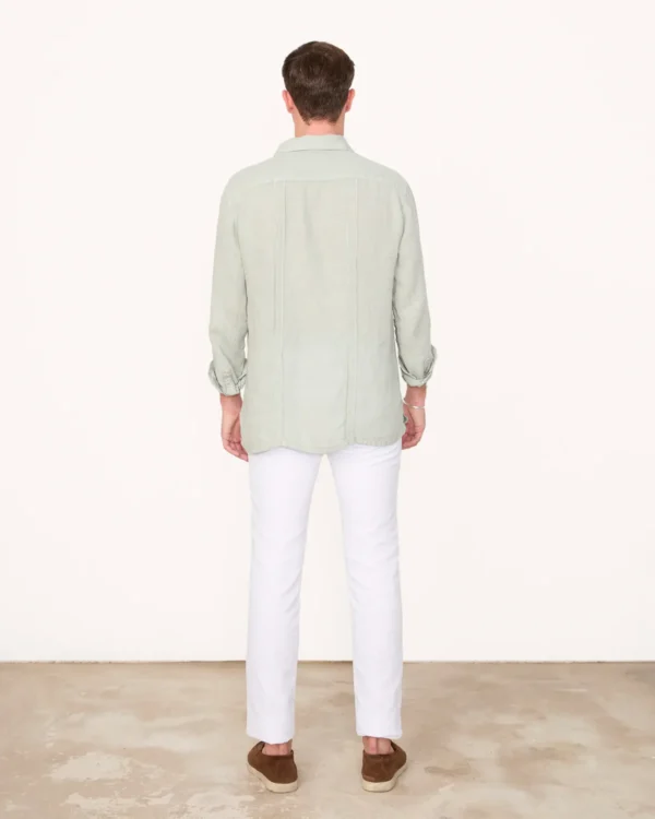GUAYABERA VERDE MILITAR - Imagen 3