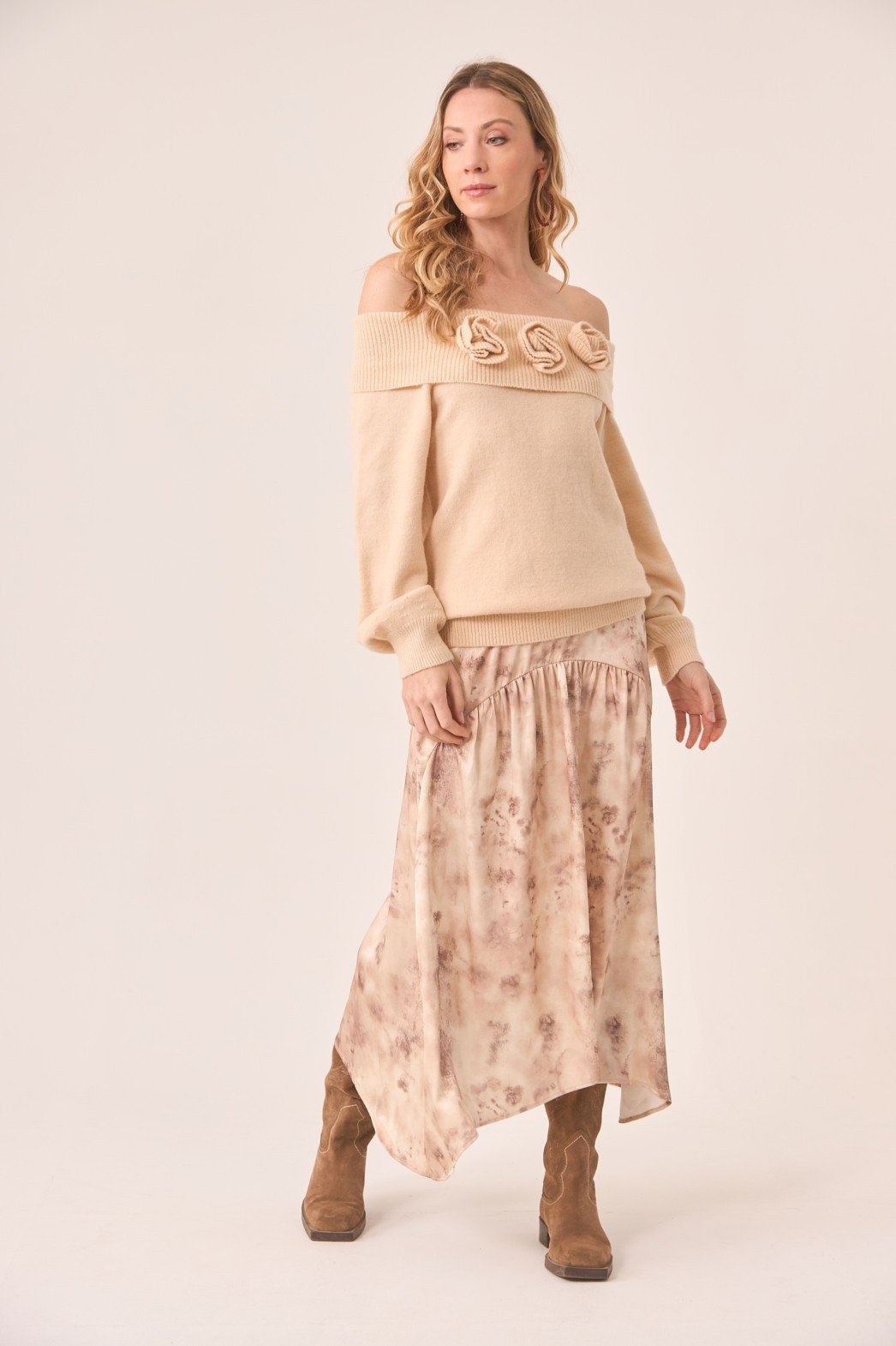 Falda - Falda FALDA ESTAMPADA ASIMÉTRICA - Imagen 4